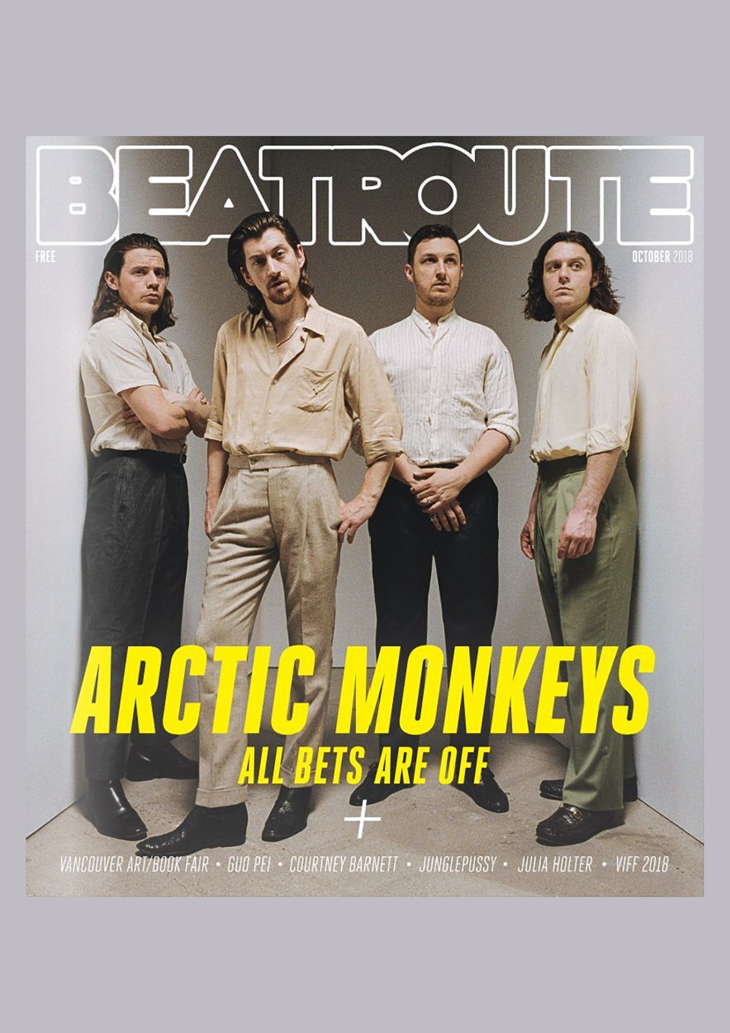 Arctic Monkeys - Beatroute Magazine Cover Print - October 2018 (A4)