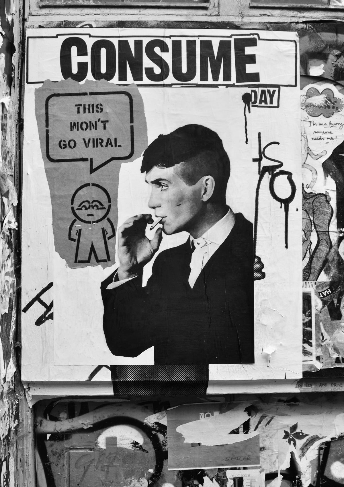 Cillian Murphy - Consume - Peaky Blinders Street Art @ Brick Lane - Print