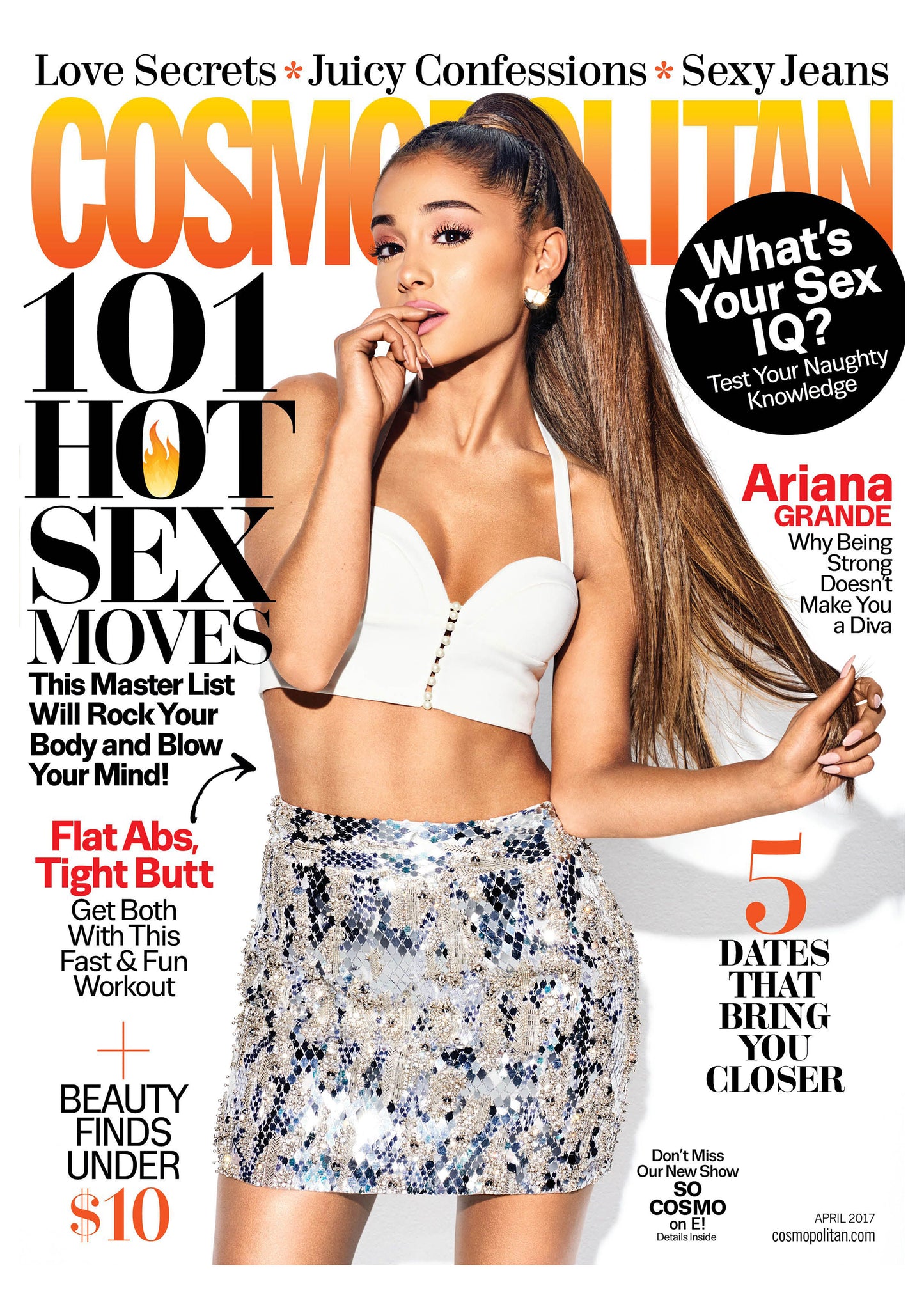 Ariana Grande - Cosmopolitan Magazine Cover Print - April 2017 (A4)