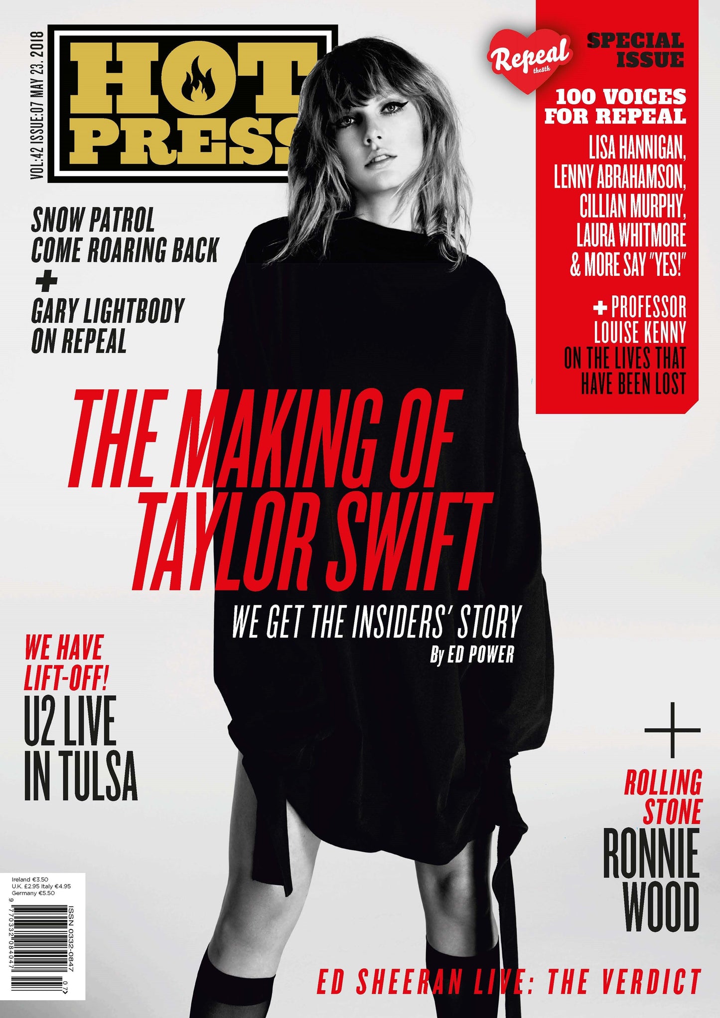 Taylor Swift - Hot Press Magazine Cover Print - May 2018 (A4)