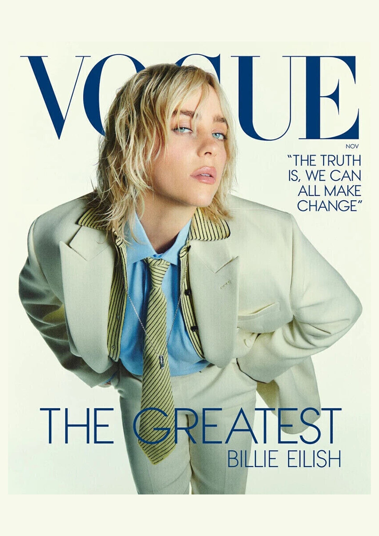 Billie Eilish - Vogue Magazine Cover Print - November 2024 (A4)