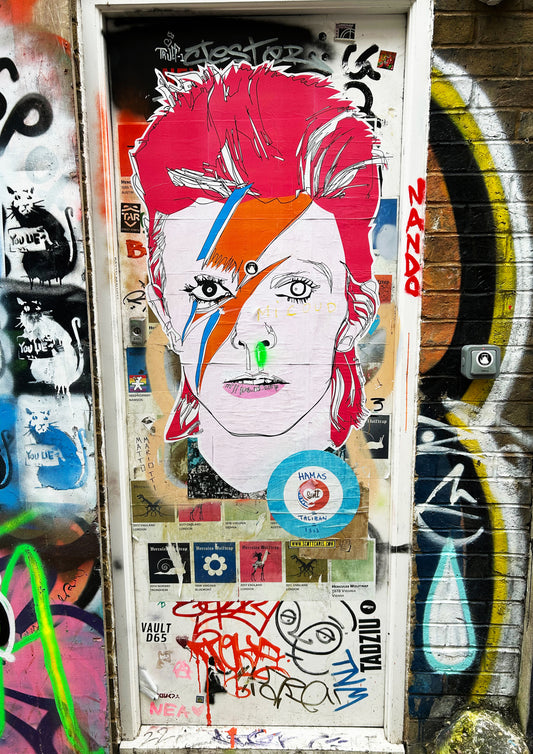 David Bowie - Aladdin Sane Street Art @ Brick Lane - Print