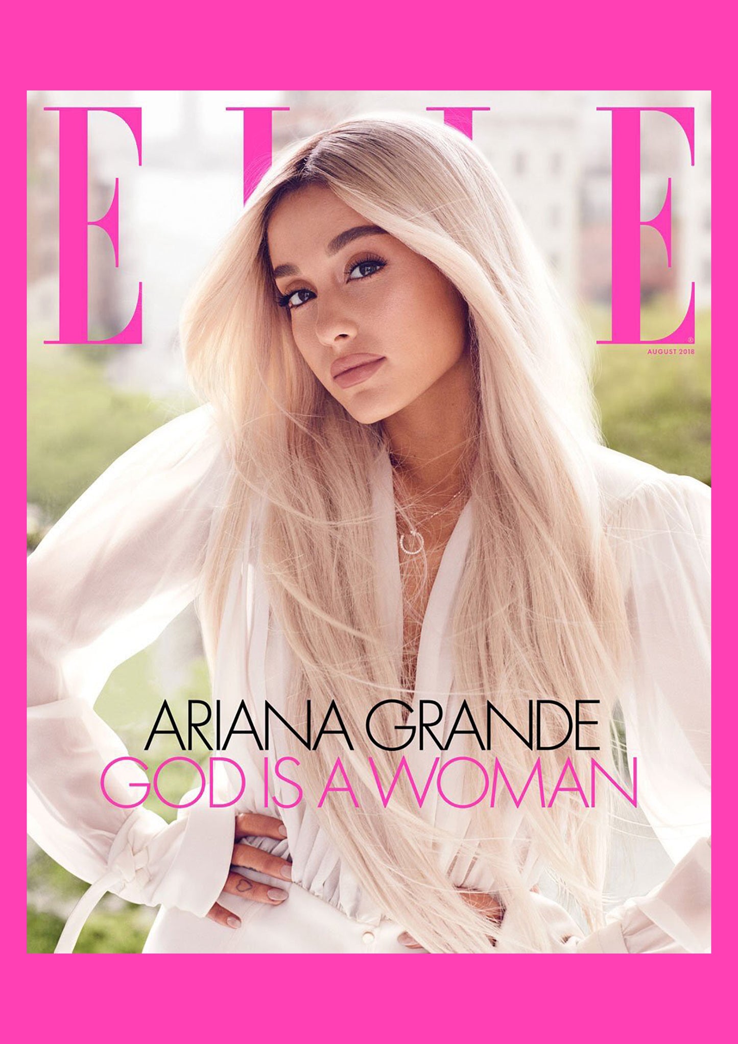 Ariana Grande - Elle Magazine Cover Print - August 2018 (A4)