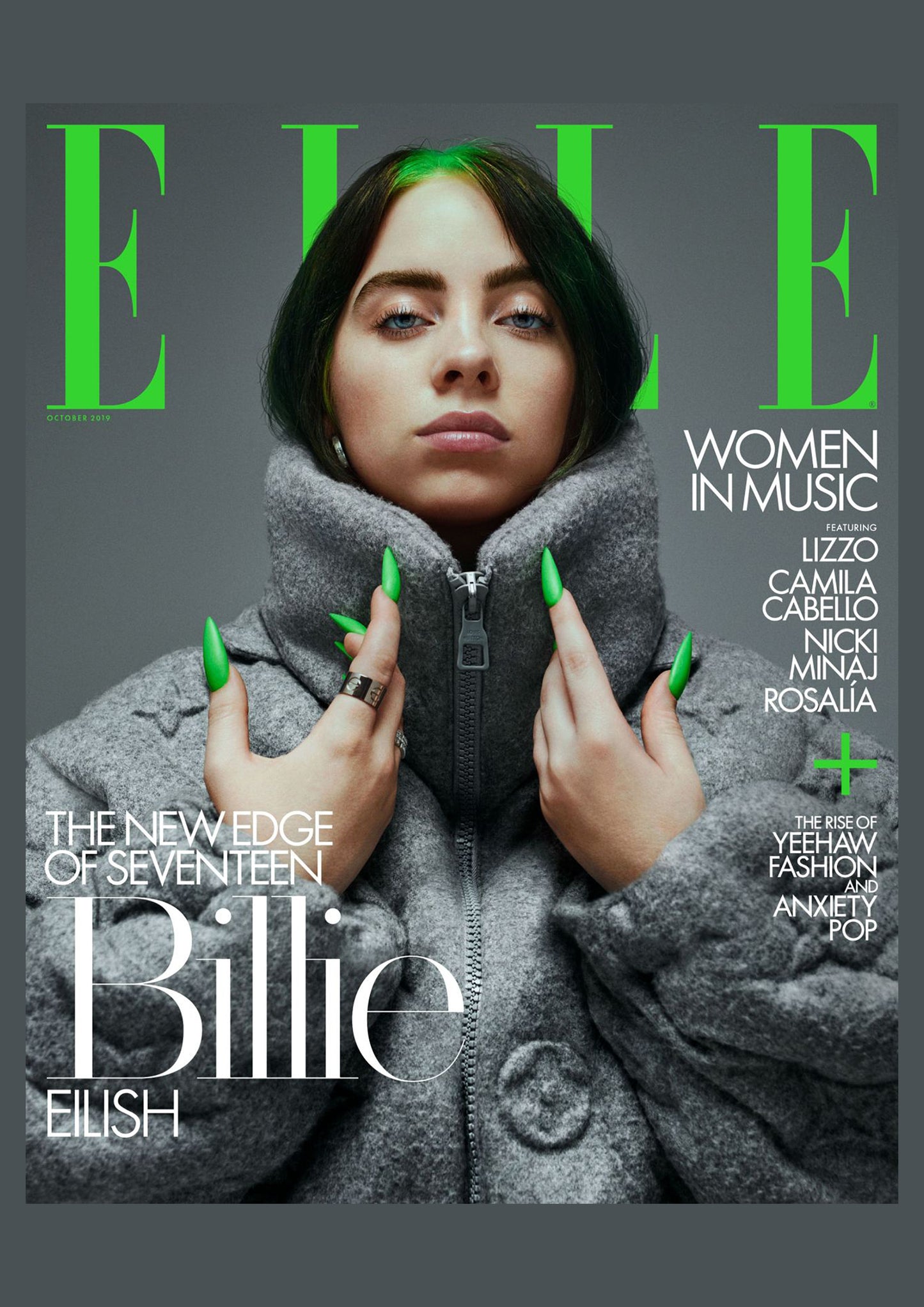 Billie Eilish - Elle Magazine Cover Print - October 2019 (A4)
