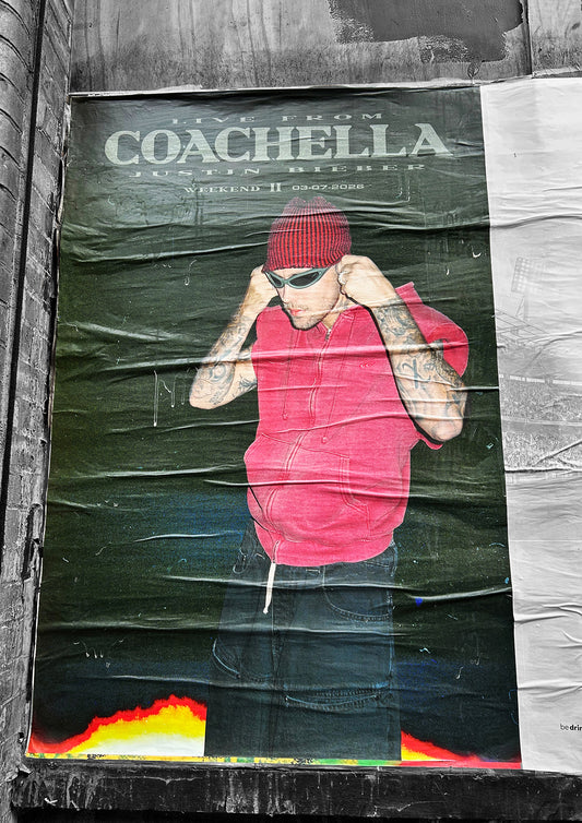 Justin Bieber - Coachella Poster @ Camden Town - Print