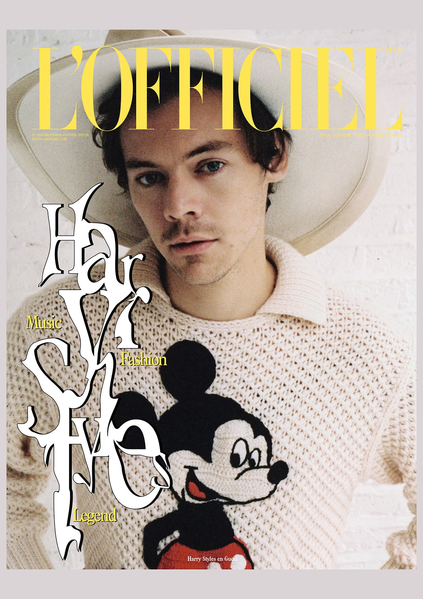 Harry Styles - L'Officiel Magazine Cover Print - December 2019 / January 2020 (A4)