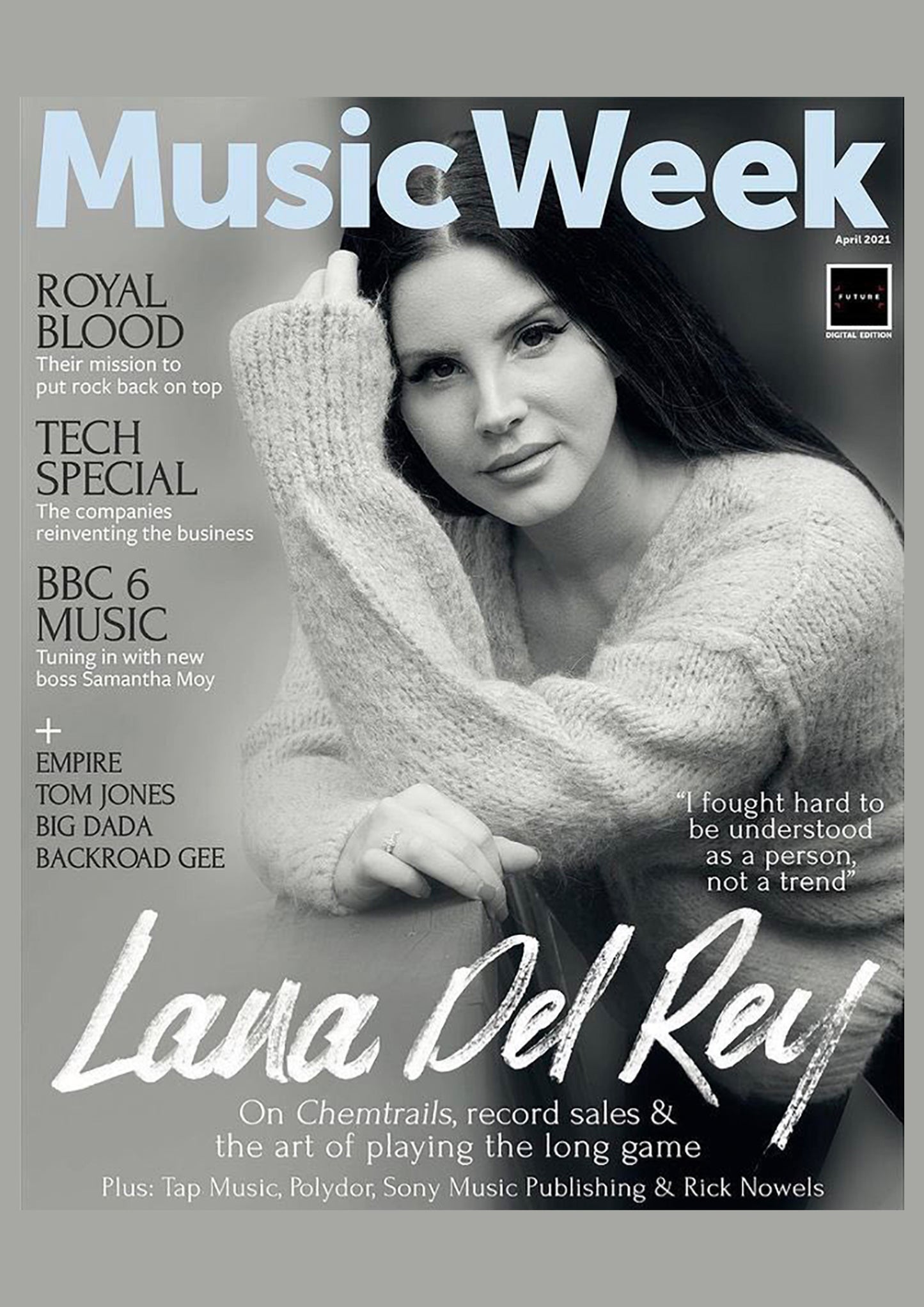 Lana Del Rey - Music Week Magazine Cover Print - April 2021 (A4)