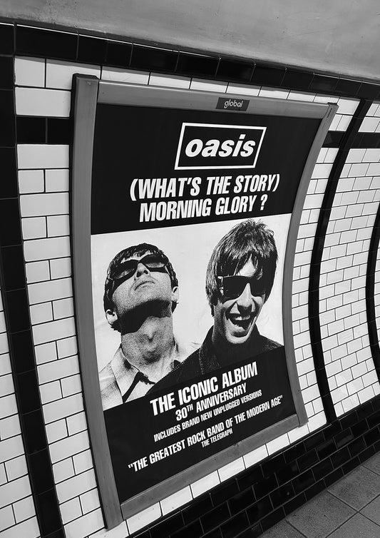 Oasis - (What's The Story) Morning Glory? Anniversary Album Release Poster @ London Underground - Print