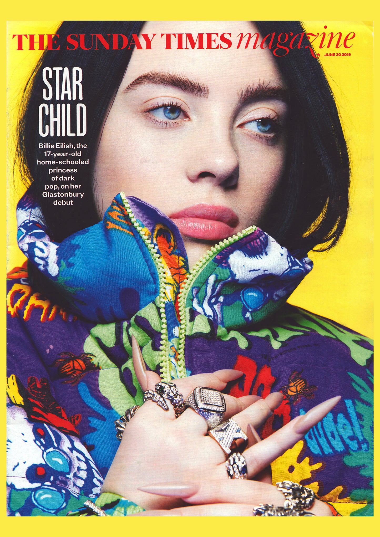 Billie Eilish - Sunday Times Magazine Cover Print - June 2019 (A4)