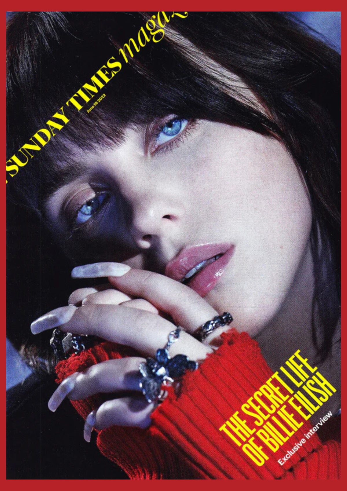 Billie Eilish - Sunday Times Magazine Cover Print - June 2022 (A4)