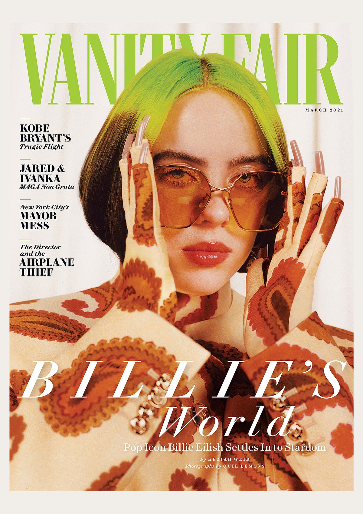 Billie Eilish - Vanity Fair Magazine Cover Print - March 2021 (A4)