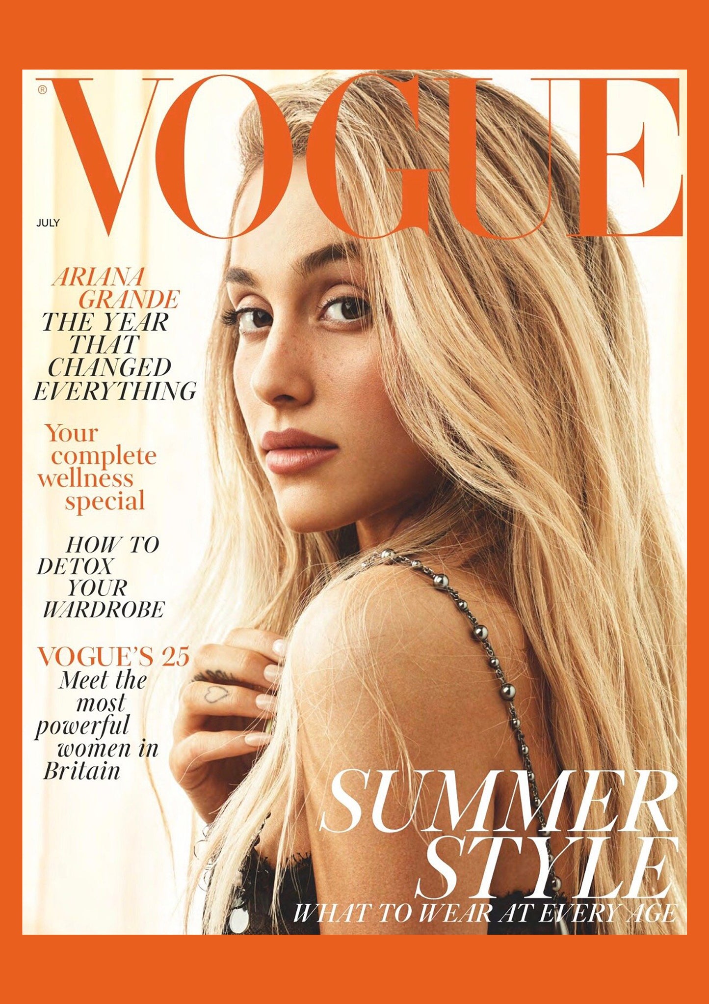Ariana Grande - Vogue Magazine Cover Print - July 2018 (A4)